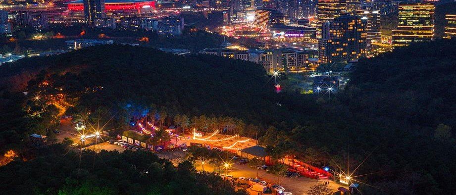Astra Lumina İstanbul · gece havadan görünüm